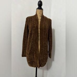 Matty M - CHENILLE CARDIGAN Tobacco Brown Women’s Size M